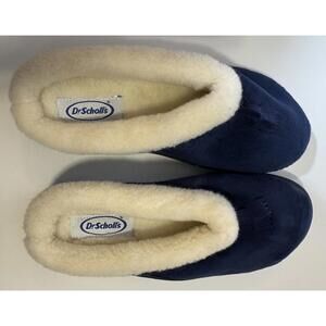 Dr Scholl's Minx Double Air-Pillo Insole Navy Slippers Womens L 9-10 NEW